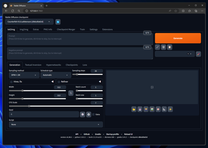 Stable Diffusion 1.5 のカスタムモデルをインストールして画像生成する (Counterfeit-V3.0 のインストール):画像14