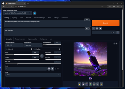 Stable Diffusion 1.5 のカスタムモデルをインストールして画像生成する (Counterfeit-V3.0 のインストール):画像16