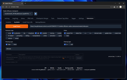 Ultimate SD Upscale extension をインストールする (WebUI A1111 / ComfyUI):画像6