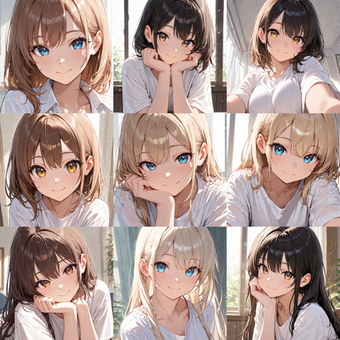 瞳の指定なし - 目のハイライトを描画しないプロンプト、画像生成結果:画像3