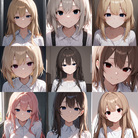 瞳ハイライトなし - 目のハイライトを描画しないプロンプト、画像生成結果:画像2