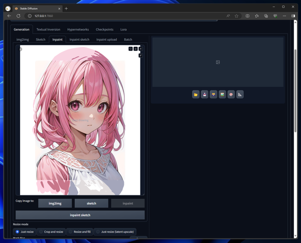 Stable Diffusionで見切れた部分の画像を生成する - img2img Inpainting によるOutpainting:画像11