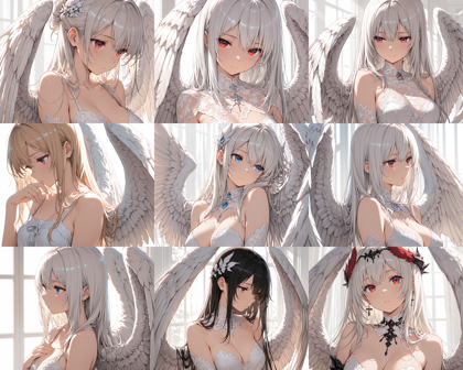 AlcAI - AnimeHaven awakening - v30 - 天使の羽があるキャラクターを表現するプロンプト、画像生成結果:画像7