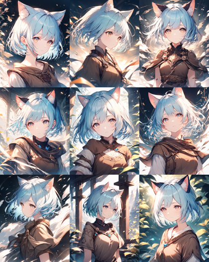 Animagine XL 4.0 opt - 猫耳、動物の耳のキャラクターを表現するプロンプト、画像生成結果:画像3