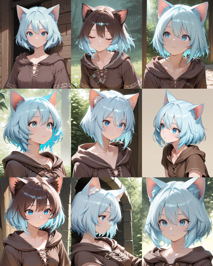 Hassaku XL v3.2 - 猫耳、動物の耳のキャラクターを表現するプロンプト、画像生成結果:画像4