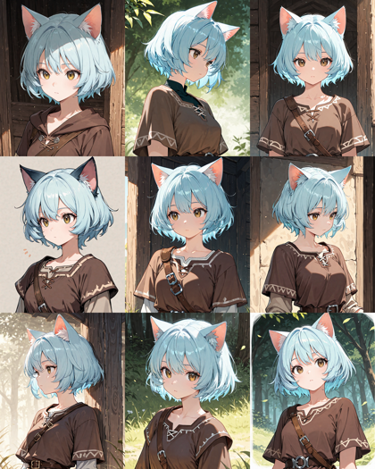 Nova Anime XL v12.5 - 猫耳、動物の耳のキャラクターを表現するプロンプト、画像生成結果:画像2