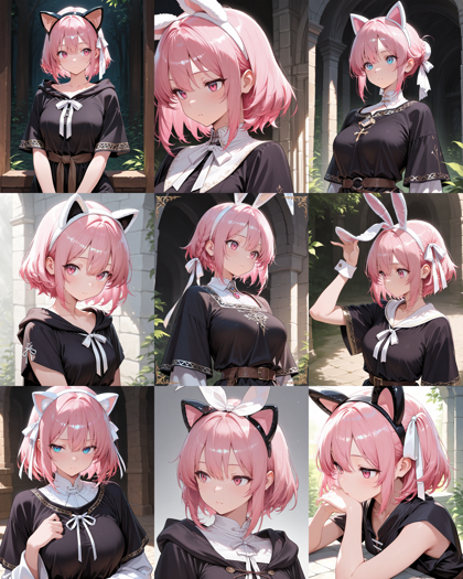 Hassaku XL v3.2 - 猫耳、動物の耳のヘッドバンドを表現するプロンプト、画像生成結果:画像4