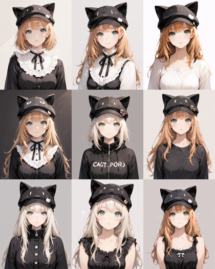 Nova Anime XL v14.0 - 動物帽を表現するプロンプト、画像生成結果:画像2