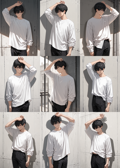 AlcAI - AnimeHaven Awakening - v30 - 腕をまっすぐに下ろしているポーズのプロンプト、画像生成結果:画像12