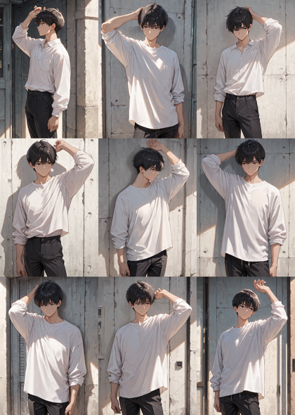 Nova Anime XL v16.0 - 腕をまっすぐに下ろしているポーズのプロンプト、画像生成結果:画像10