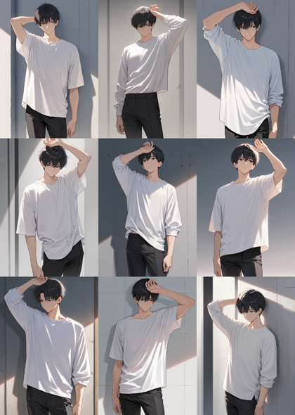 WAI-illustrious-SDXL v16.0 - 腕をまっすぐに下ろしているポーズのプロンプト、画像生成結果:画像9