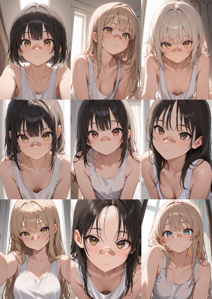 WAI-NSFW-Illustrious v14.0 - 絆創膏を貼っているキャラクターを表現するプロンプト、画像生成結果:画像2