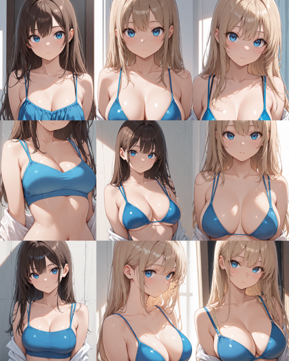 Nova Anime XL v14.0 - ビキニの水着でトップスのストラップが首の後ろを回らないデザイン（ホルターネックでないデザイン）で表現するプロンプト、画像生成結果:画像5