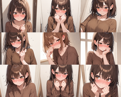 Nova Anime XL v18.0 - 頬の赤み、赤面の表情を表現するプロンプト:画像2