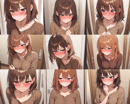 Prefect illustrious XL v7.0 - 頬の赤み、赤面の表情を表現するプロンプト:画像3