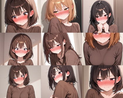 Raehoshi illust XL v9.1 - 頬の赤み、赤面の表情を表現するプロンプト:画像4