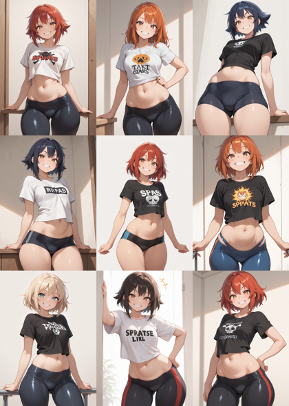 Nova Anime XL v15.0 - 下腹部がぽっちゃりしているキャラクターを表現するプロンプト、画像生成結果:画像5