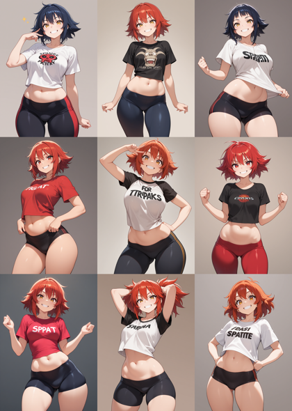 WAI-illustrious-SDXL v16.0 - 下腹部がぽっちゃりしているキャラクターを表現するプロンプト、画像生成結果:画像4