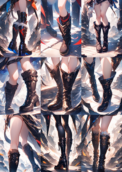 Animagine XL 4.0 opt - ブーツを履いているキャラクターのプロンプト、画像生成結果:画像3