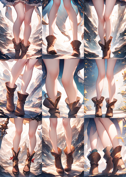 Animagine XL 4.0 opt - ブーツを履いているキャラクターのプロンプト、画像生成結果:画像9