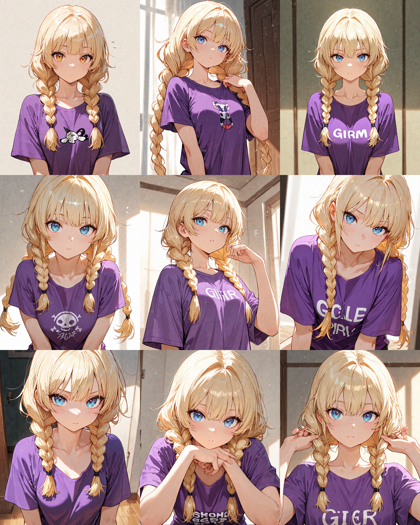 Nova Anime XL v11.0 - 三つ編みのヘアスタイルを表現するプロンプト、画像生成結果:画像3