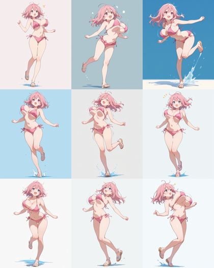 HDA_Rainbow_Illus_Mix_v1.3 - 胸の揺れを表現するプロンプト、画像生成結果:画像12