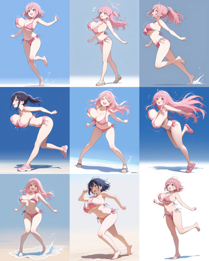 Ikastrious v13.5 - 胸の揺れを表現するプロンプト、画像生成結果:画像11