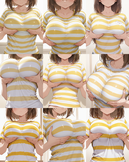 Fantasy Anime v1.5 - 胸を自分で持ち上げるプロンプト、画像生成結果:画像5