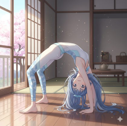 ブリッジのポーズを表現するプロンプト、画像生成結果:画像2