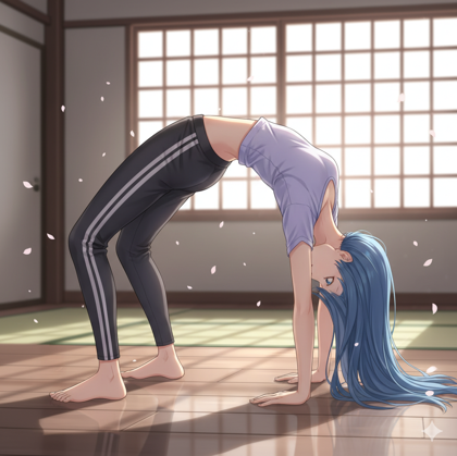 ブリッジのポーズを表現するプロンプト、画像生成結果:画像4