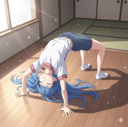 ブリッジのポーズを表現するプロンプト、画像生成結果:画像5