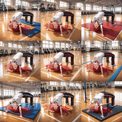 Nova Anime XL v12.5 - ブリッジのポーズを表現するプロンプト、画像生成結果:画像13