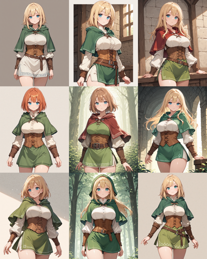 Nova Anime XL v14.0 - 胸の上下にベルトをしているコスチュームを表現するプロンプト、画像生成結果:画像10