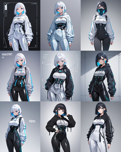 Nova Anime XL v14.0 - 胸の上下にベルトをしているコスチュームを表現するプロンプト、画像生成結果:画像14