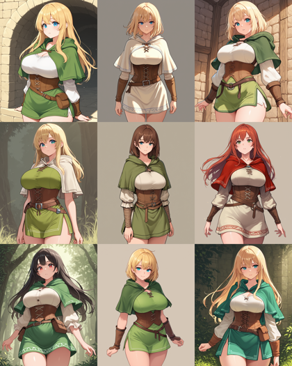 Prefect illustrious XL v5.0 - 胸の上下にベルトをしているコスチュームを表現するプロンプト、画像生成結果:画像11