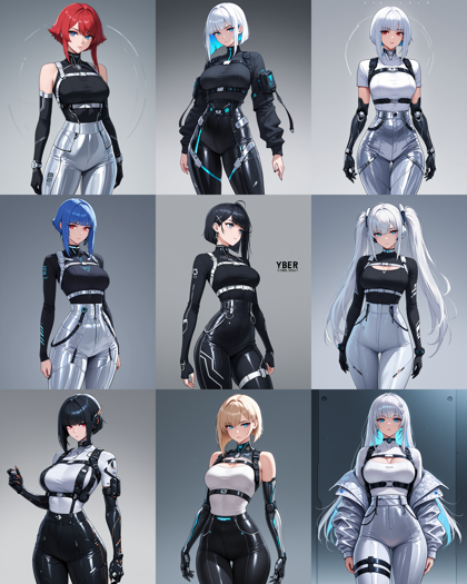 Prefect illustrious XL v5.0 - 胸の上下にベルトをしているコスチュームを表現するプロンプト、画像生成結果:画像7