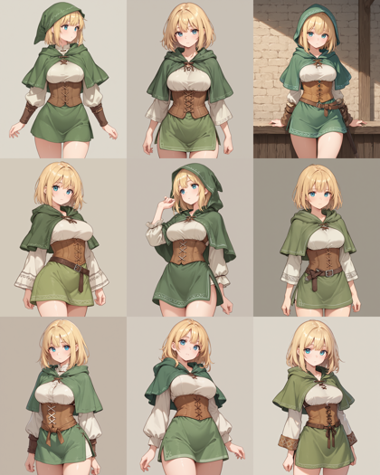 SteinIllustrious v16 - 胸の上下にベルトをしているコスチュームを表現するプロンプト、画像生成結果:画像12