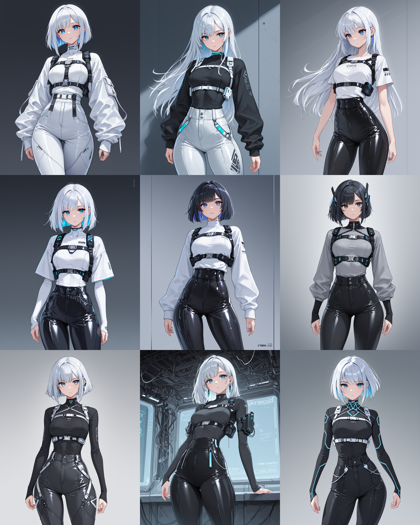 SteinIllustrious v16 - 胸の上下にベルトをしているコスチュームを表現するプロンプト、画像生成結果:画像8