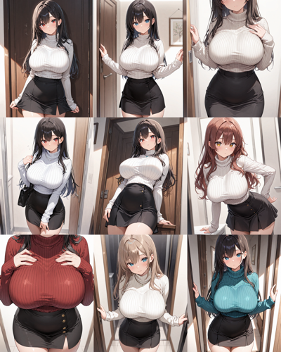 Nova Anime XL v9.0 - 胸の大きさを表現するプロンプト、画像生成結果:画像9