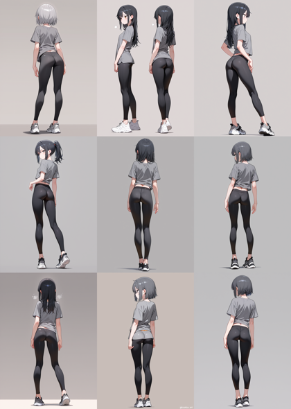 WAI-illustrious-SDXL v15.0 - お尻の大きさを表現するプロンプト、画像生成結果:画像1