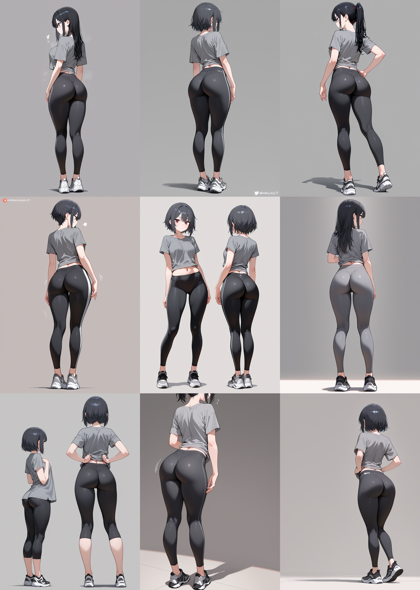 WAI-NSFW-illustrious-SDXL v15.0 - お尻の大きさを表現するプロンプト、画像生成結果:画像4
