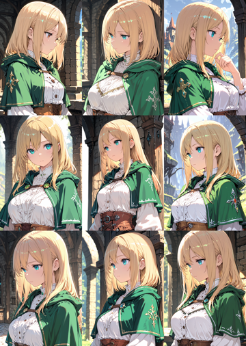 AlcAI - AnimeHaven Awakening v20 - 両肩にある短いマント状の衣装を表現するプロンプト、画像生成結果:画像4