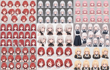 Prefect Illustrious v3 - キャラクターの表情集を生成するプロンプト:画像5