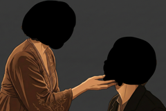 相手のあごに触れる、持ち上げるシーンを表現するプロンプト、画像生成結果:画像14