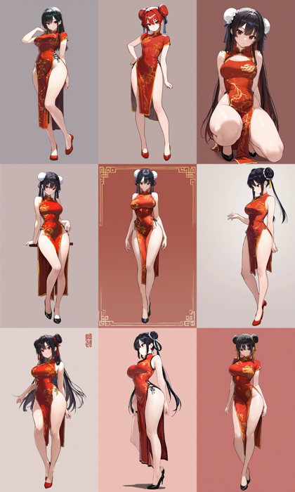Hassaku XL v2.2 - チャイナドレスのプロンプトと画像生成結果:画像4