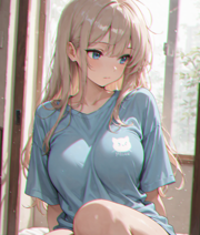 効果のイメージ(極端な例) - 色収差 (画像の赤や青カラーがずれて表示されている) 効果を表現するプロンプト、画像生成結果:画像1