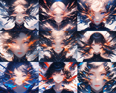 Animagine XL v4.0 opt - 顔のアップ画像を生成するプロンプトと画像生成結果:画像1