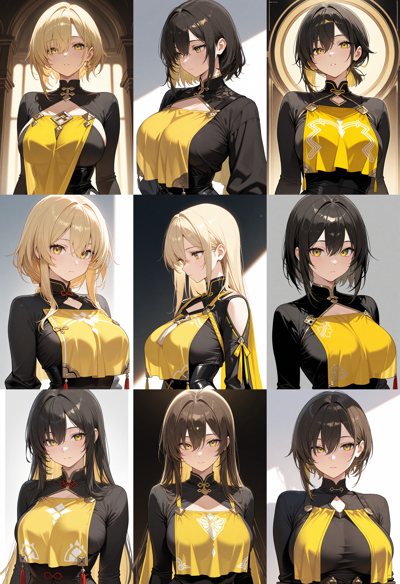 Nova Anime XL v4.0 - 前に布が垂れる服を生成するプロンプト:画像1