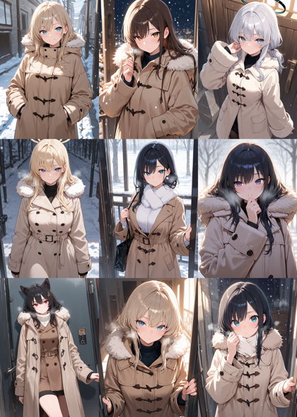 WAI-illustrious-SDXL v15.0 - コートを表現するプロンプト:画像1