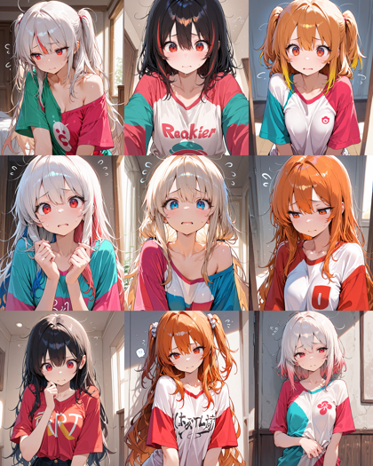 7th anime XL-IL B - 困っている表情を表現するプロンプト、画像生成結果:画像6